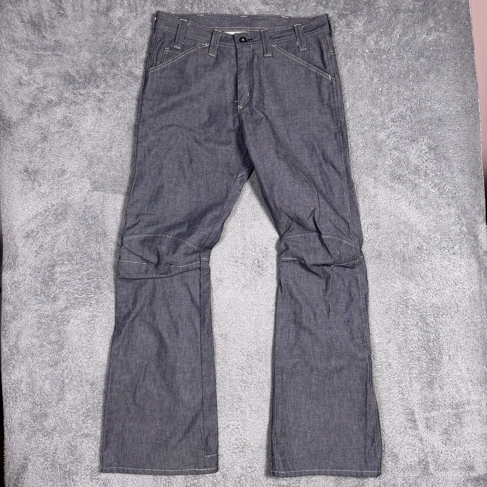 G Star Raw Jeans Mens 34x34 Comwood Bootcut Raw Denim Flap Pockets Baggy Skate